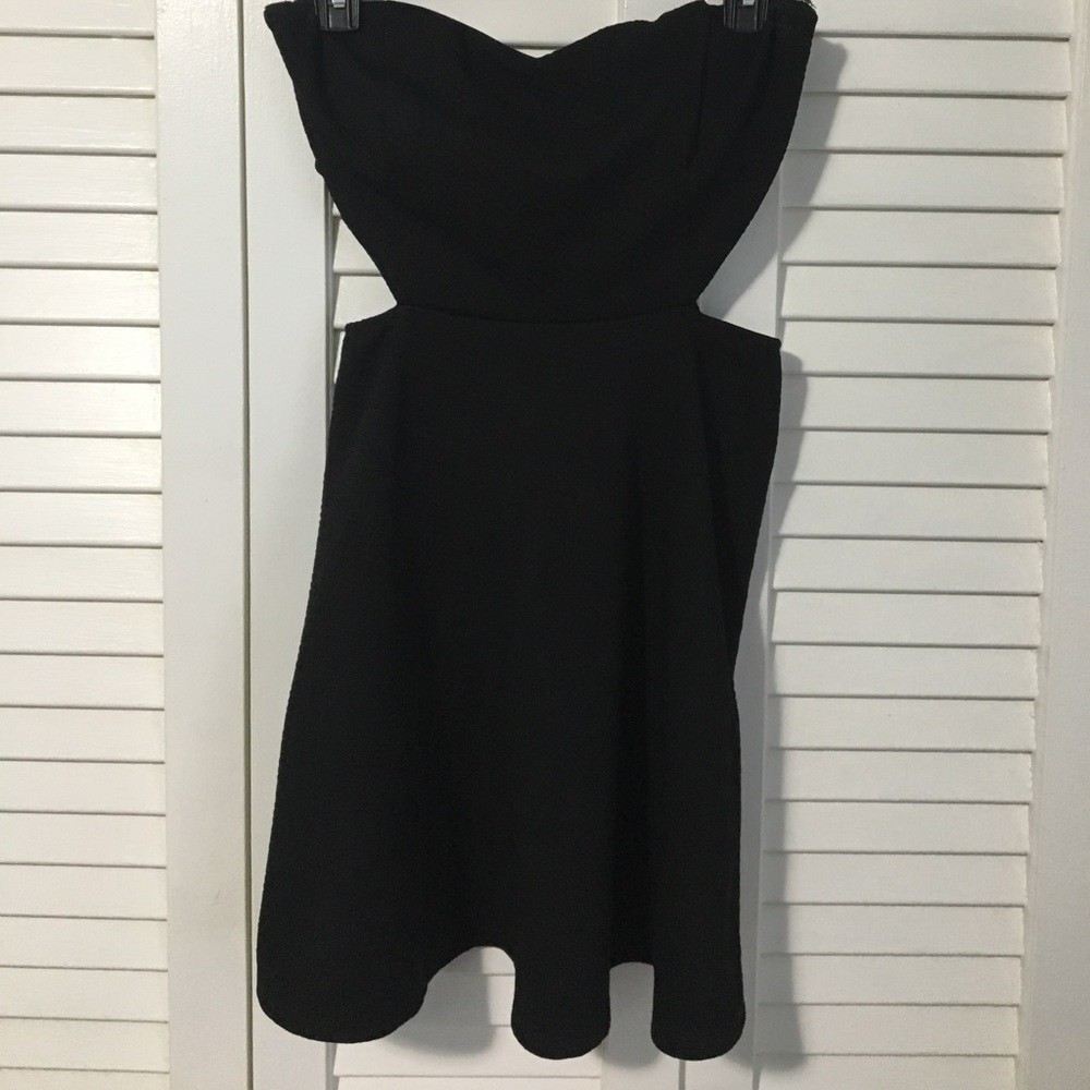 Forever 21 black slit dress