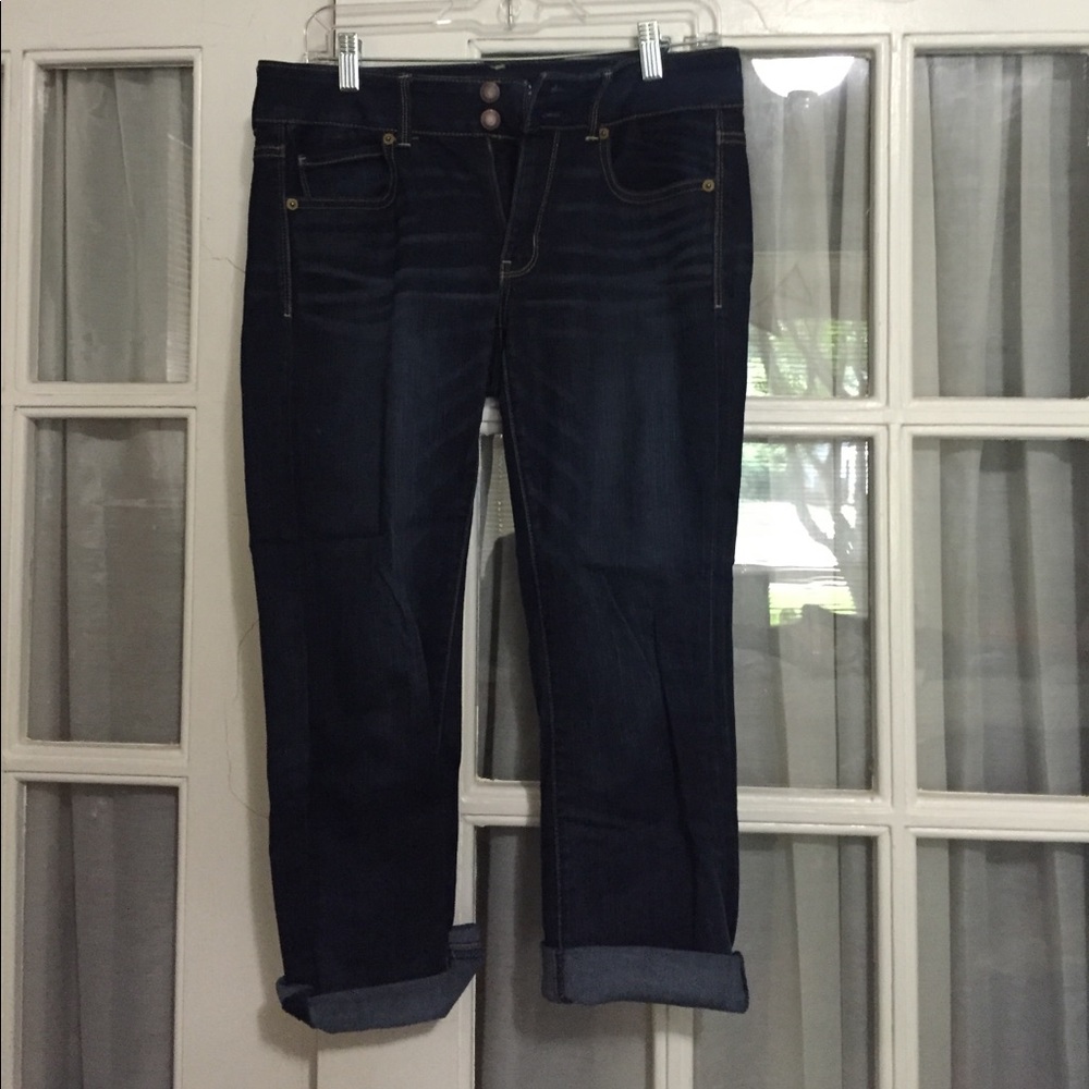 Artist crop dark jeans: size 8