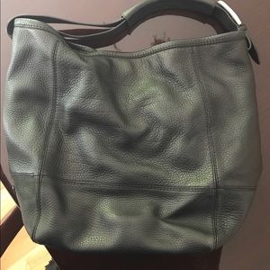 Black leather Cole Haan Bucket Bag