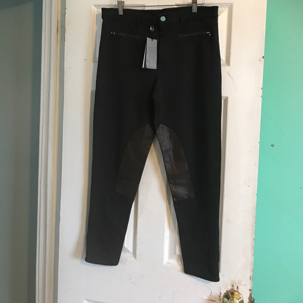 Ralph Lauren black label gray and brown leather