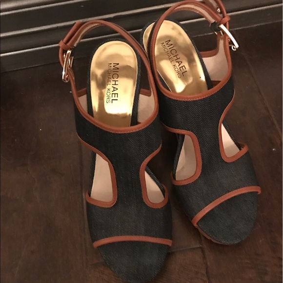 Michael Kors Wedges - denim and camel - Picture 2 of 2