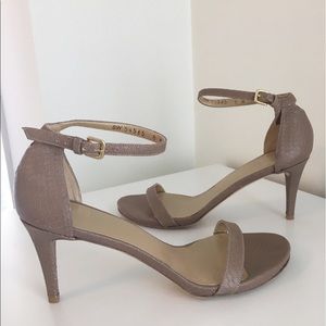 Stuart Weitzman Nunaked Ankle Leather Sandals