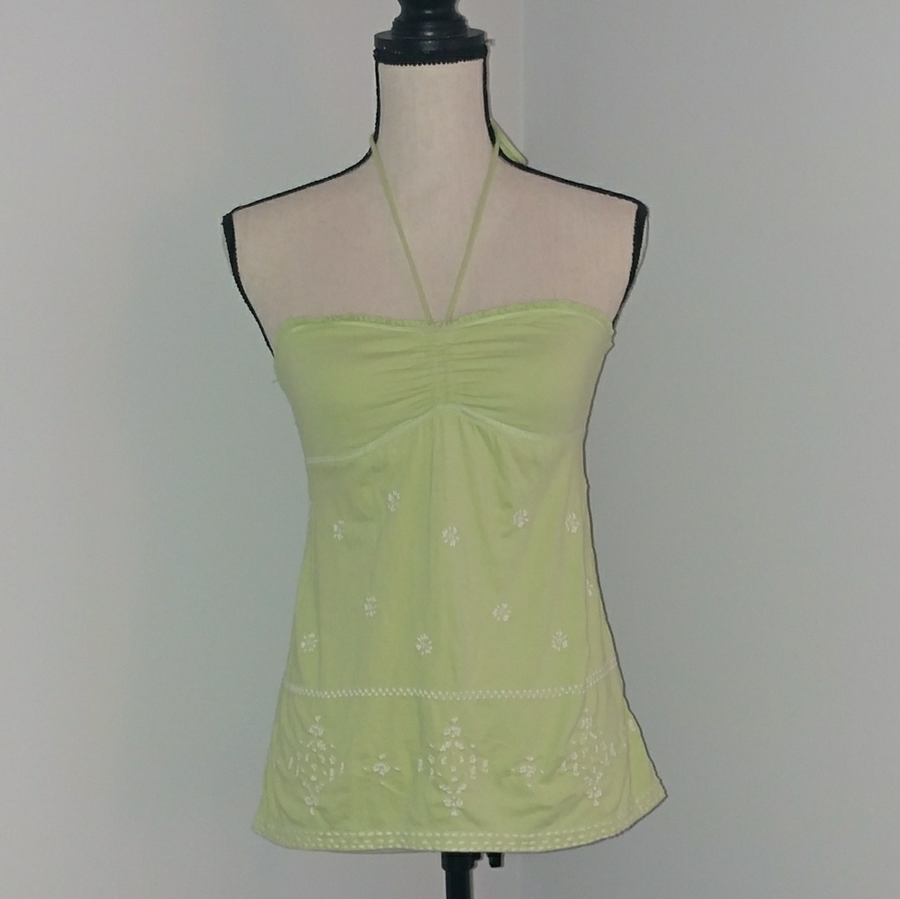 Abercrombie emroidered halter top