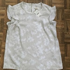 J. Crew Neutral Floral print tank NWT 8