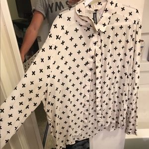 Collared button down blouse