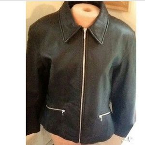 Vintage Black Chic Leather Jacket