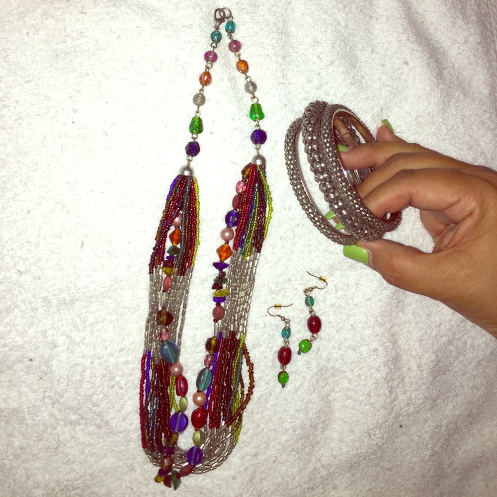 Variety of colors jewelry set