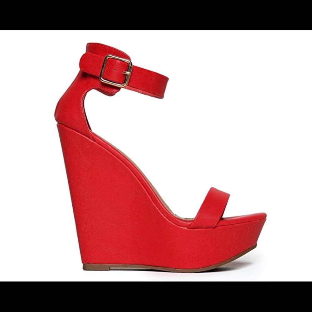 👠Red Wedges👠 - Picture 2 of 5