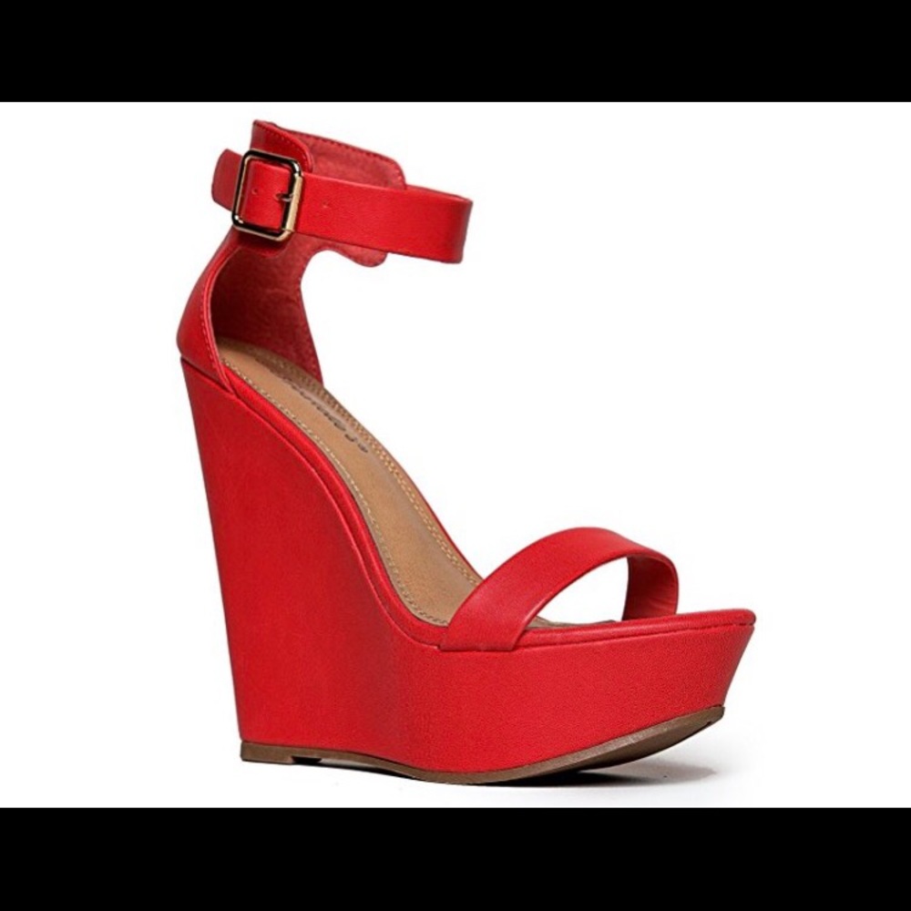 👠Red Wedges👠 - Picture 3 of 5