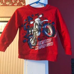 Boys lightweight sweater with dirt bike picture