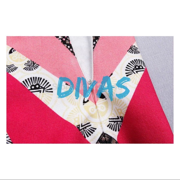 Geometric Printed Bandage Dress - Picture 2 of 3