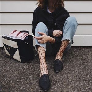 Black fishnet tights