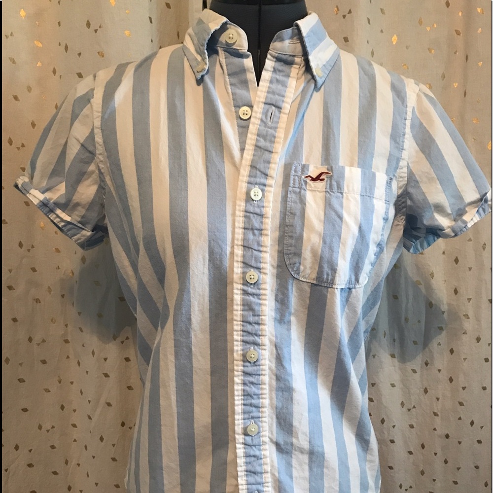 SOLD Blue Striped Button Up
