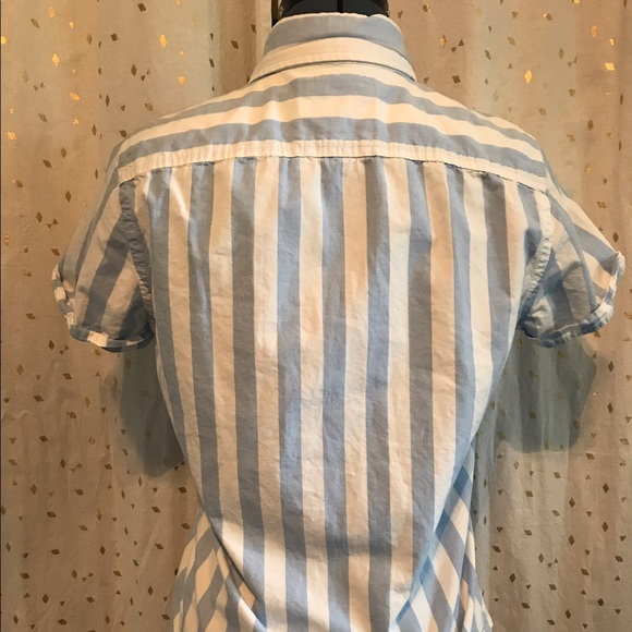 SOLD Blue Striped Button Up - Picture 2 of 5