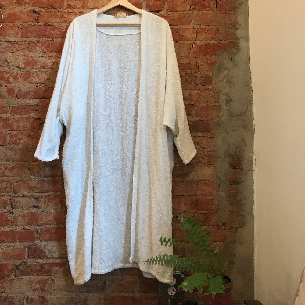 Vintage long white cardigan
