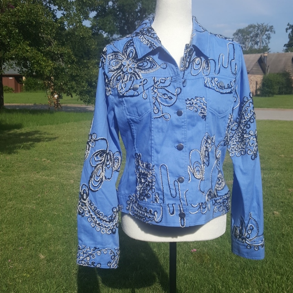Trenz by Theresa Renz Blue Jacket Large