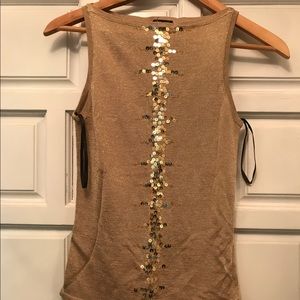 Arden B gold top with sequin details
