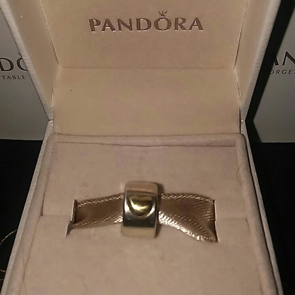 PANDORA Jewelry - 2 PANDORA LOVE STRUCK CLIP CHARM S925 & G585