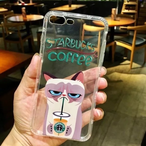 ❗️LAST 1❗️💥BNWT Grumpy Cat Starbucks iPhone Case - Picture 2 of 3