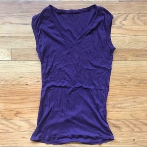 Purple V Neck