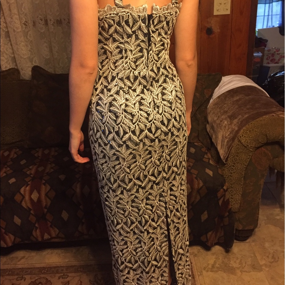Silver and Black Dress