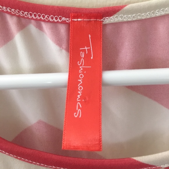 Pink chevron dress - Picture 2 of 3