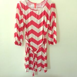 Pink chevron dress