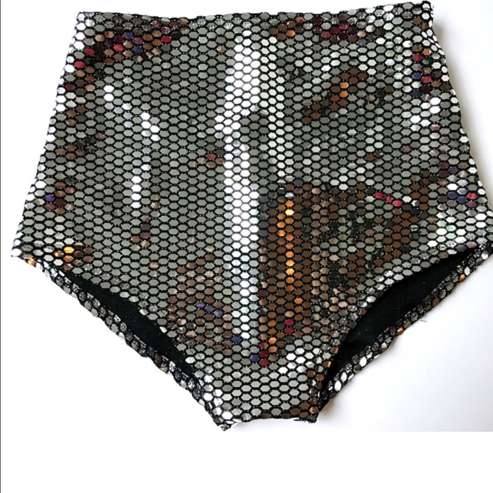 Shiny disco ball hot shorts