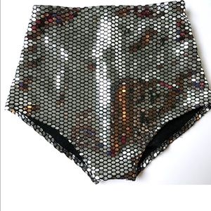 Shiny disco ball hot shorts