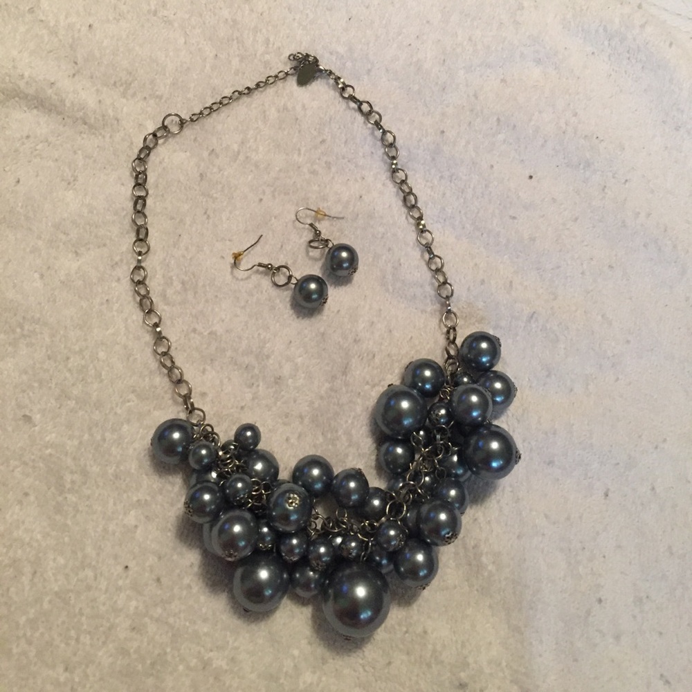 Metallic Grey jewelry set