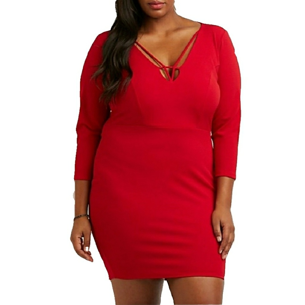 3x Charlotte Russe Sexy Red Strappy Dress NWT