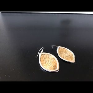 Gold and sterling earrings