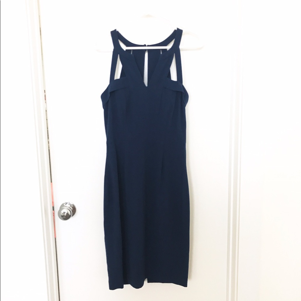 BCBGMAXAZRIA - Navy Blue Midi Dress