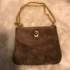 RUTH SALTZ VINTAGE BROWN SUEDE BAG