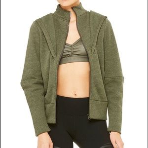 Alo "chill" jacket, army green color size XS.