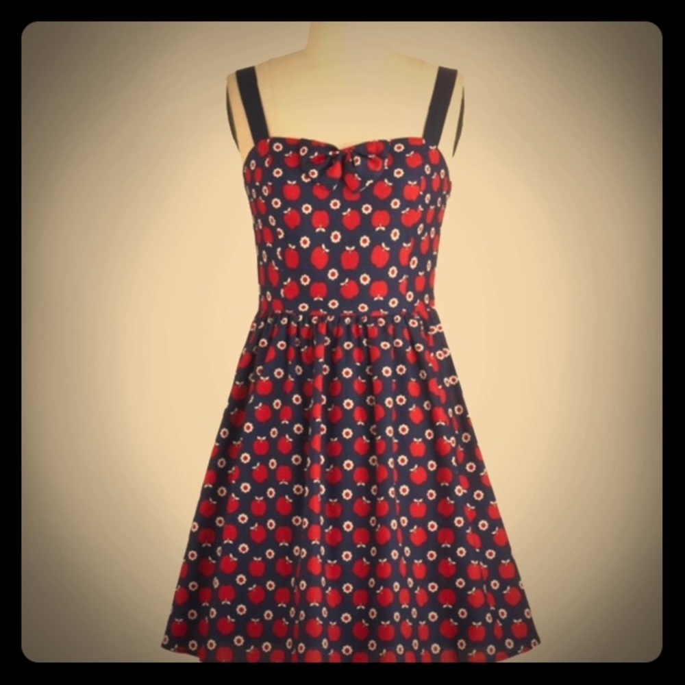 Modcloth Moon Collection Apple Dress