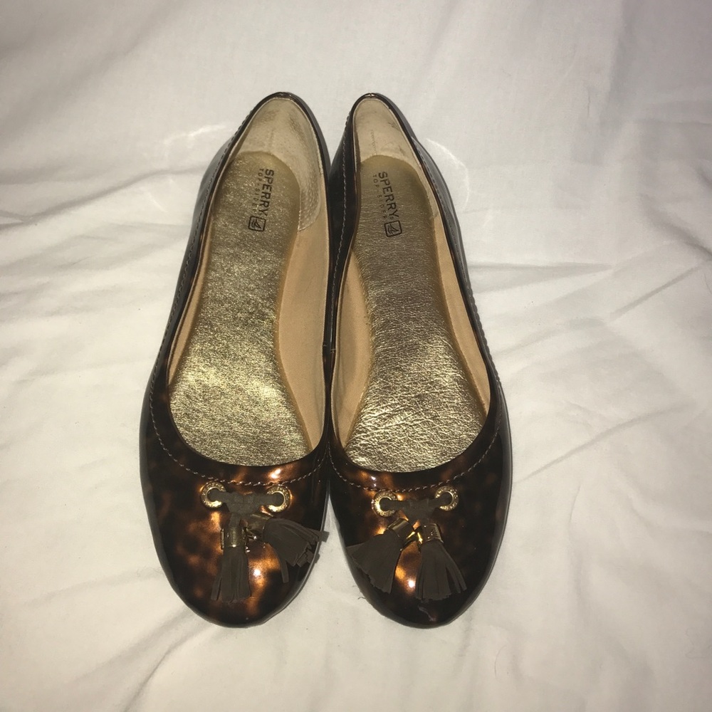 Sperry tortoiseshell flats, 9.5B