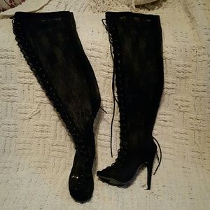 Above the knee Lacey boots