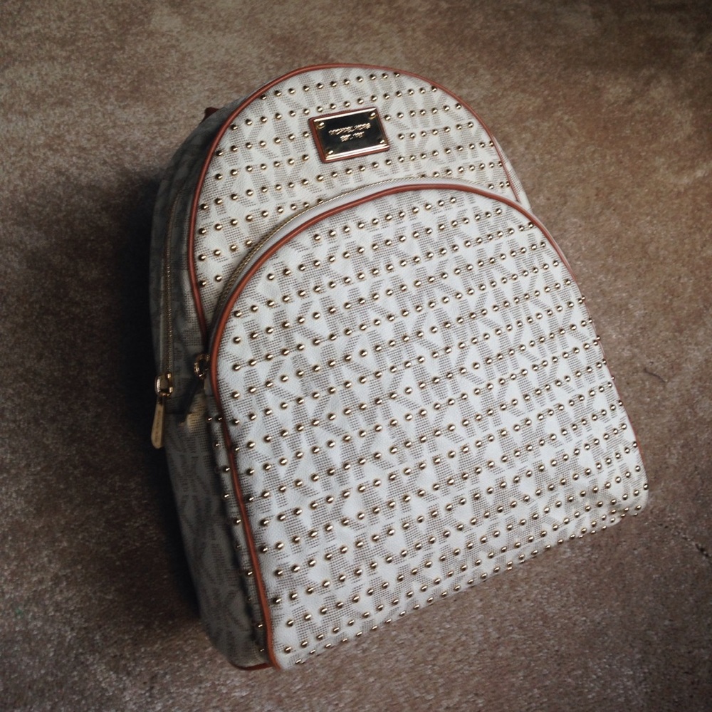 Michael Kors Large Studded Signature PVC Backpack