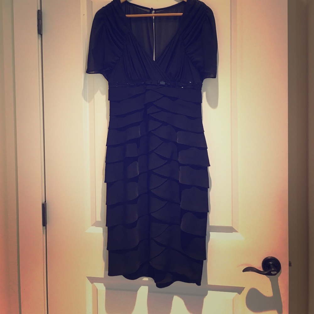 Fun black ruffled party dress