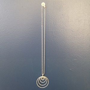 Silver circle pendant necklace