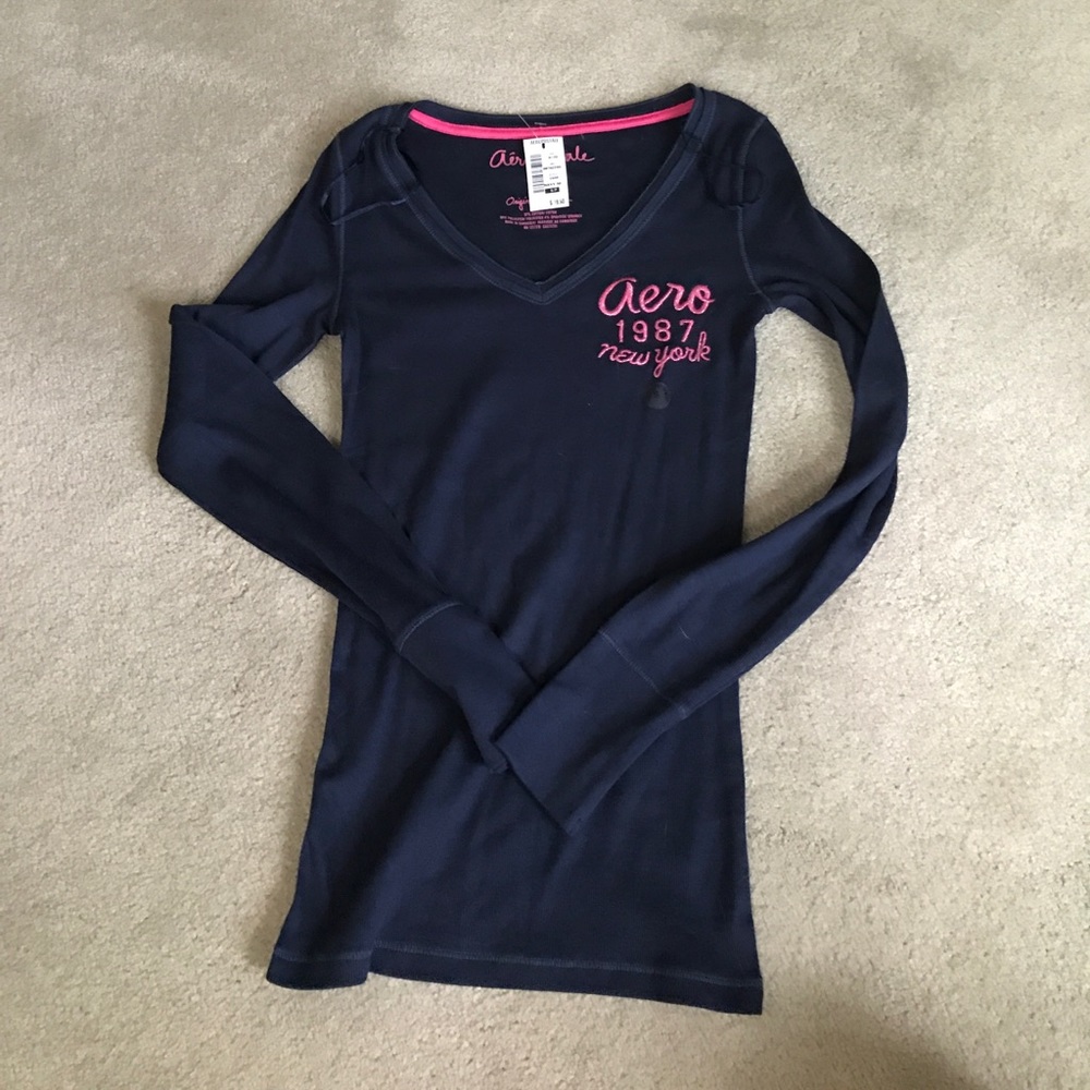Slim navy long sleeve