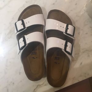 Soft foot bed white Birkenstocks