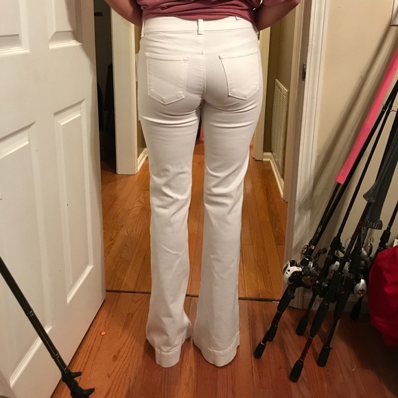 J brand white bell bottom jeans size 27 - Picture 7 of 7