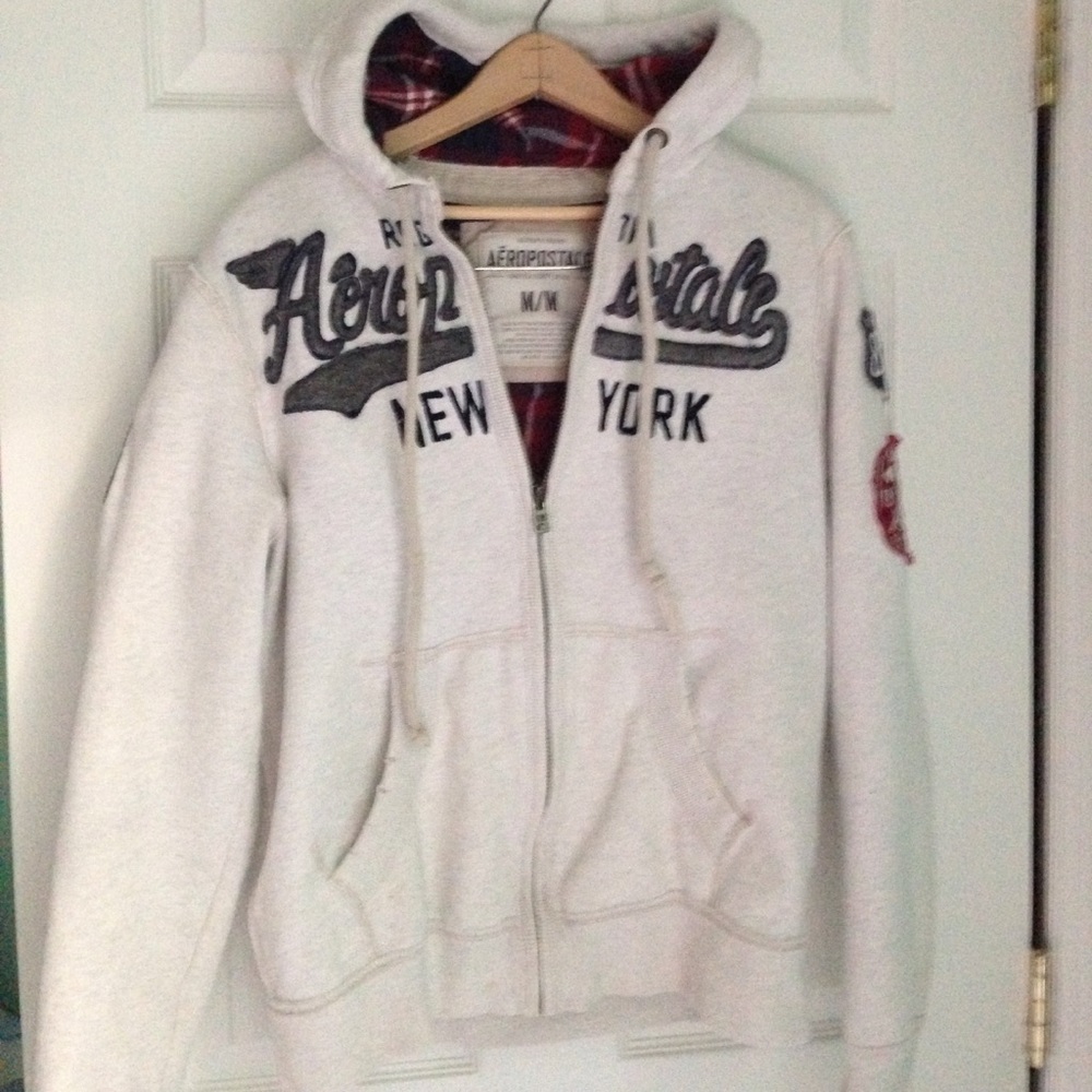 Aeropostale New York badge embellished hoodie