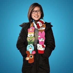Yummy You Sanrio hello kitty kitschy knitted scarf