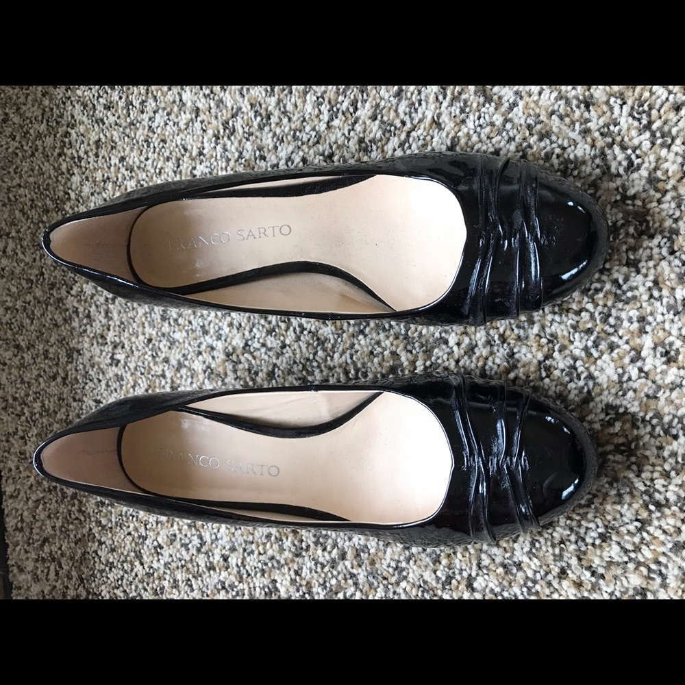 New Franco Sarto Black patent leather heels 7.5