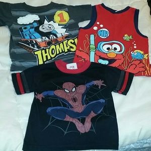 Boys 2T 3 Character T-Shirt Bundle