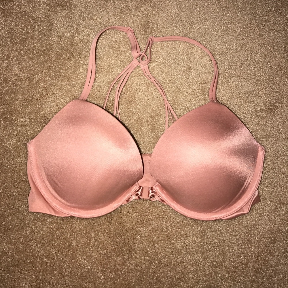 Powder pink push up bra