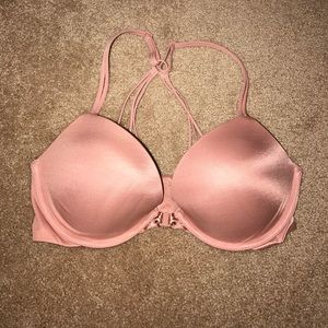 Powder pink push up bra